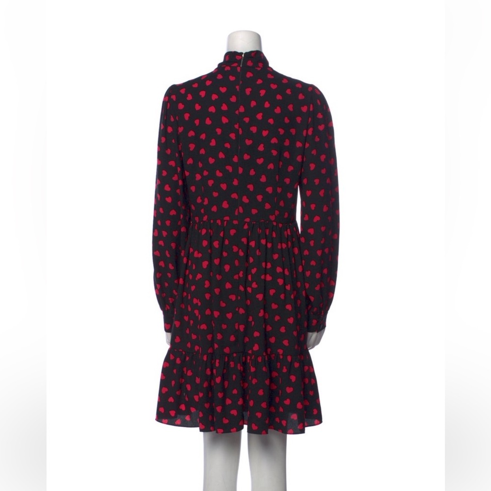Kate Spade heart print tie neck shirt dress - Picture 3 of 3